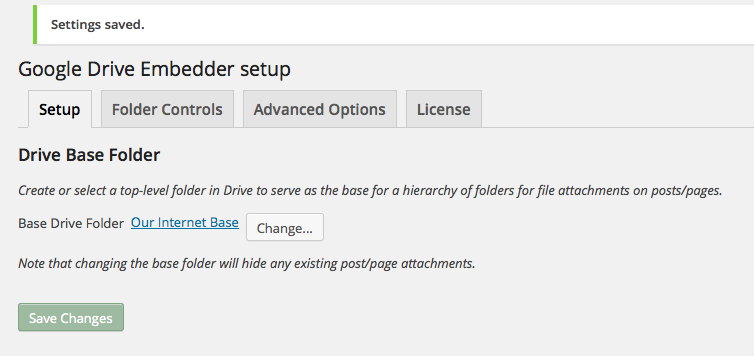 GDE Setup active base folder