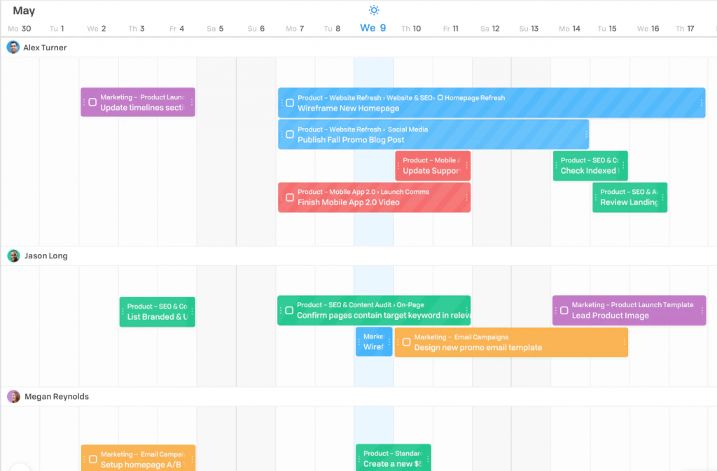 Flow calendar view