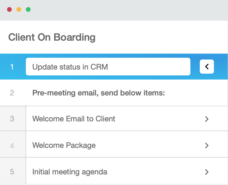 Process Street client onboarding