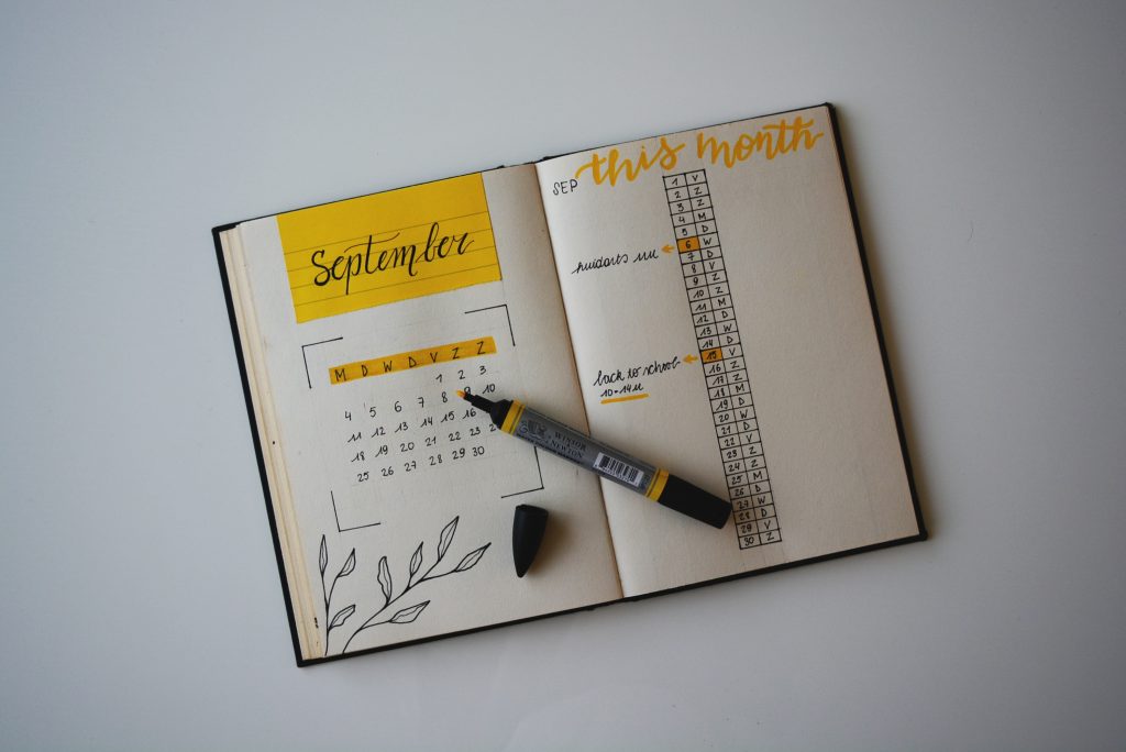 use notebook to create your own day planner