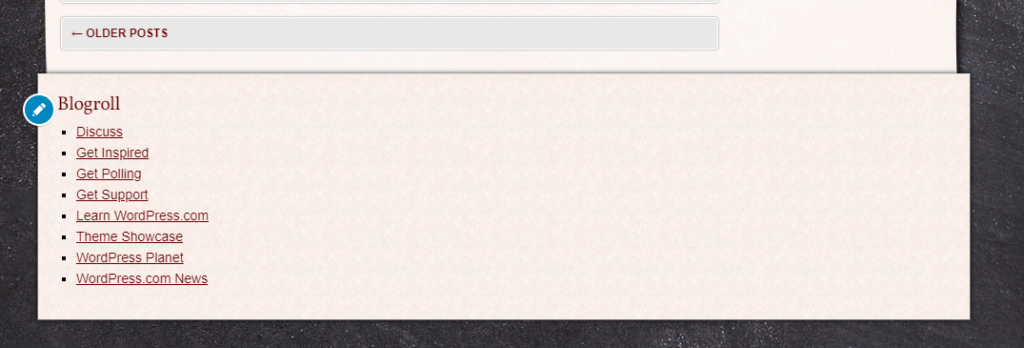 Edit a Footer WordPress Blogroll.png